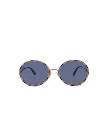 Chloe Round Metal Sunglasses | Gold