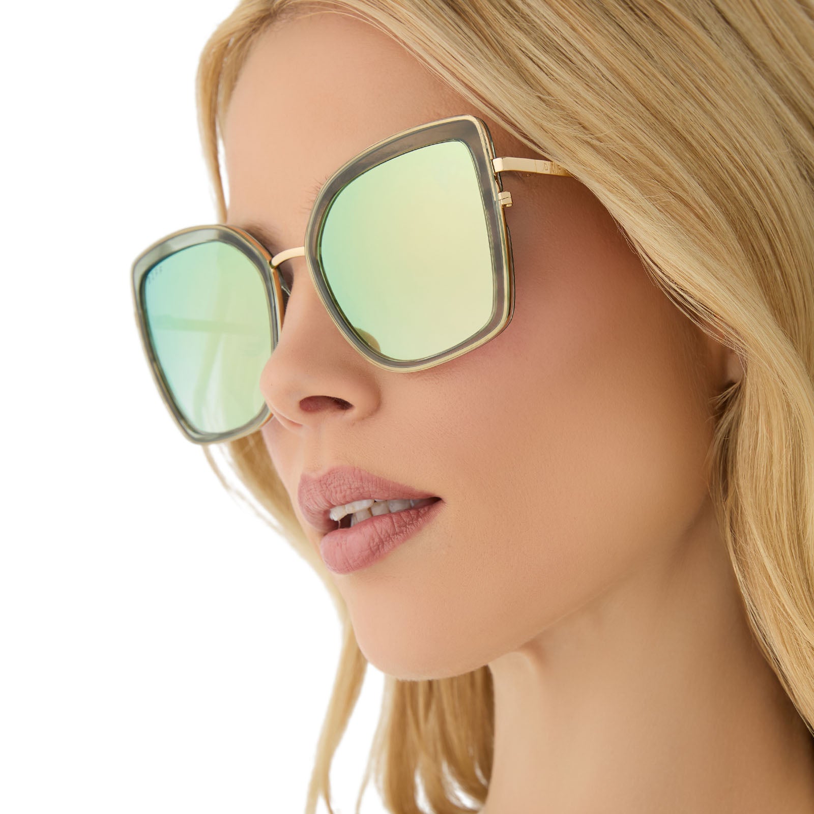 Womens | Clarisse Sunglasses | Gold | Cool Matcha Lenses