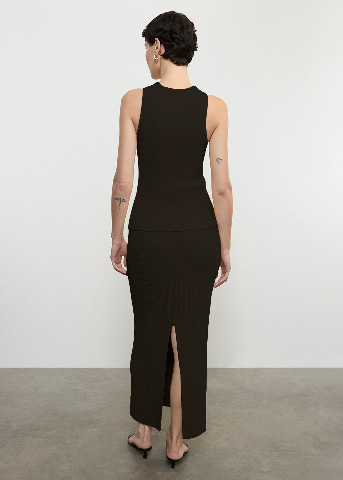 Boucle Knit Tank | Black