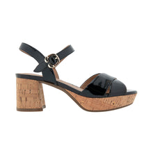 Cosmos Sandal | Black Patent Faux Leather