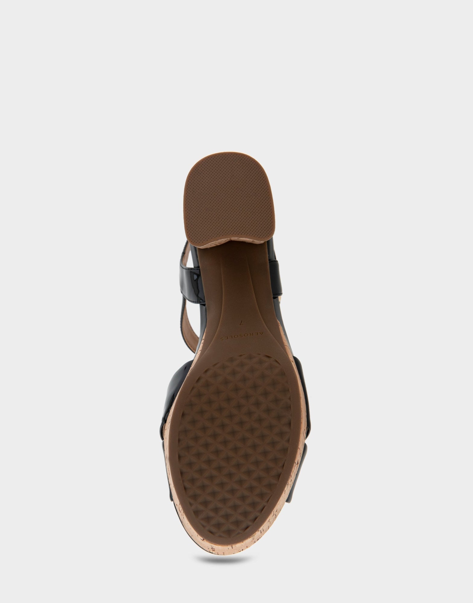 Cosmos Sandal | Black Patent Faux Leather