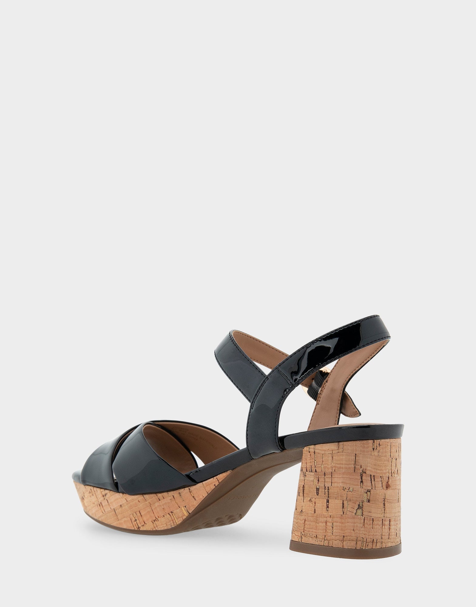 Cosmos Sandal | Black Patent Faux Leather