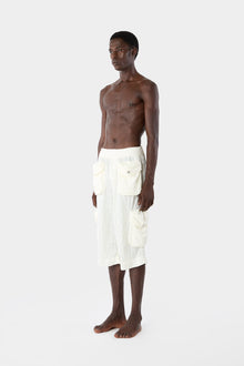 Allover Short Elastic Pants | Men | Cream