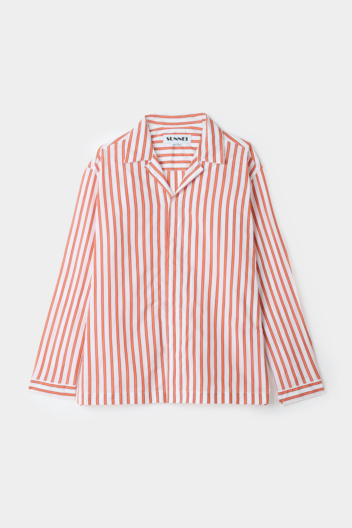 Regular Shirt | Men | Cream x Red Stripes