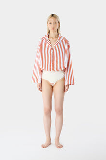 Body Shirt/ | Women | White x Red Stripes