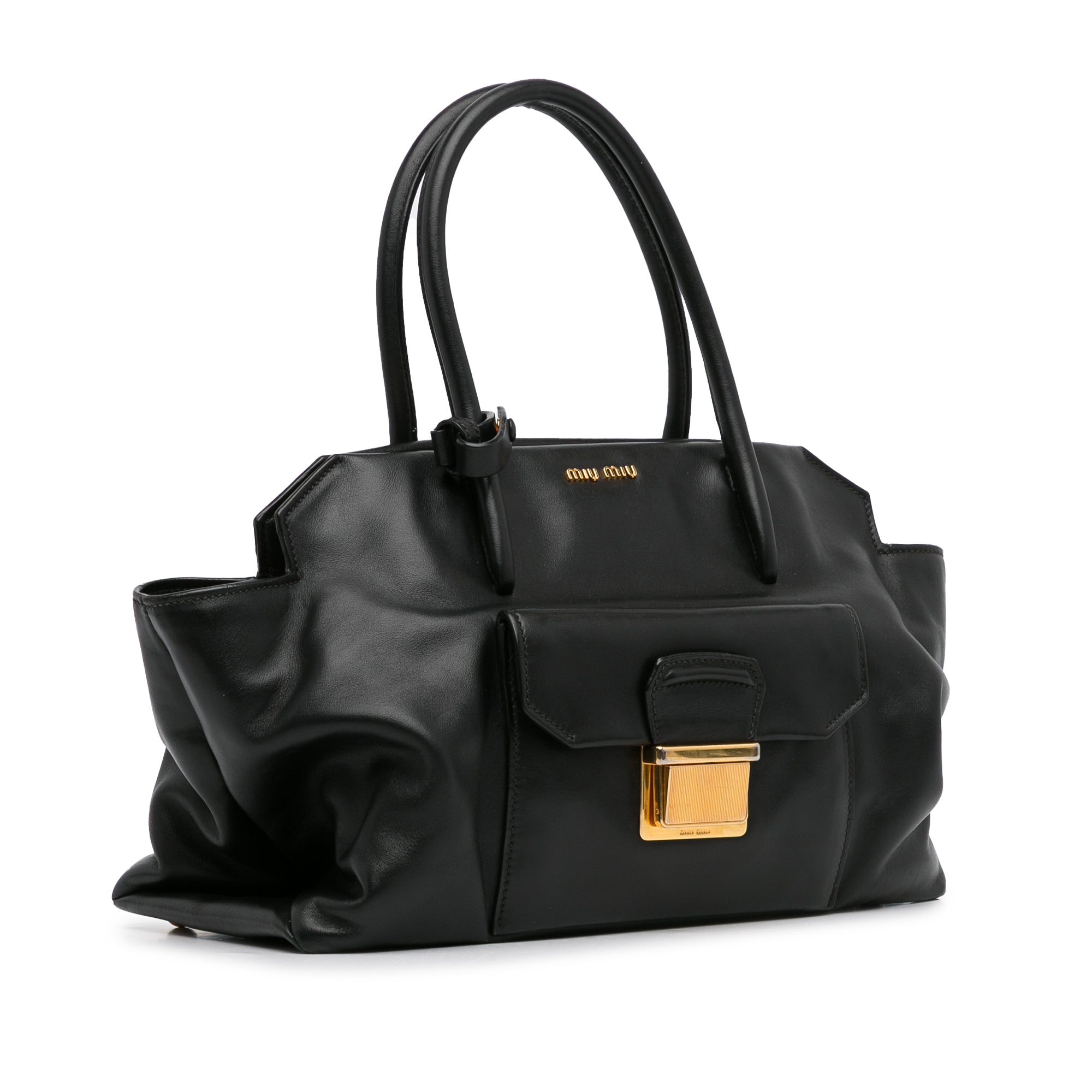 Miu Miu Pre-Owned Vitello Soft Tote | Women | Black