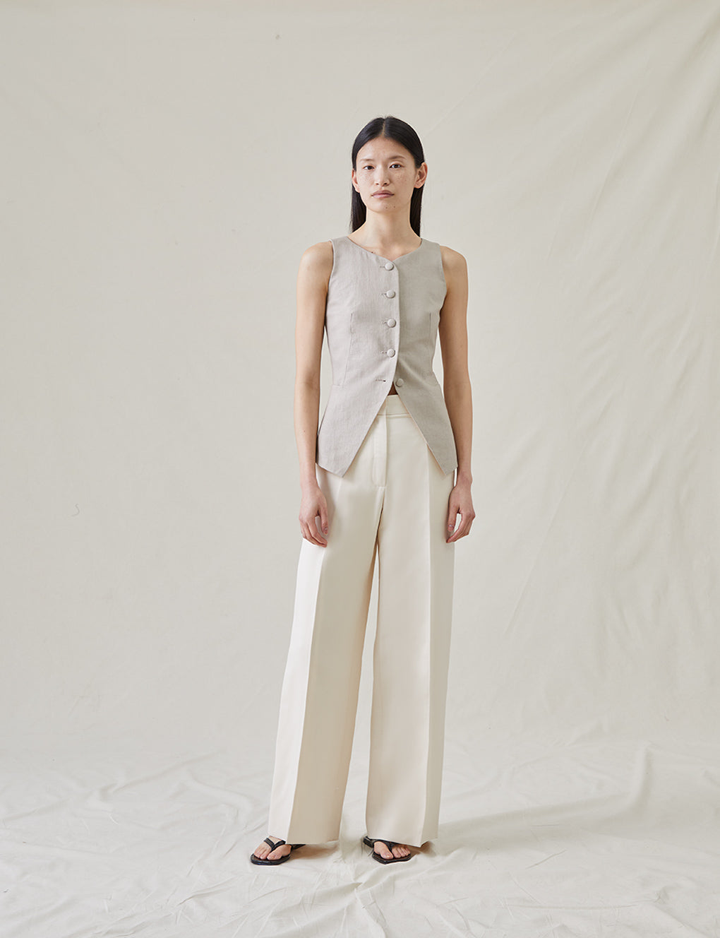 Womens | The Sculpted Vest | Sand