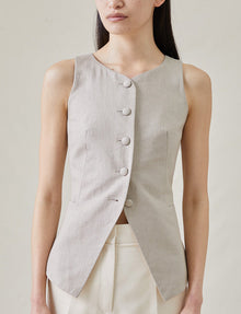 Womens | The Sculpted Vest | Sand