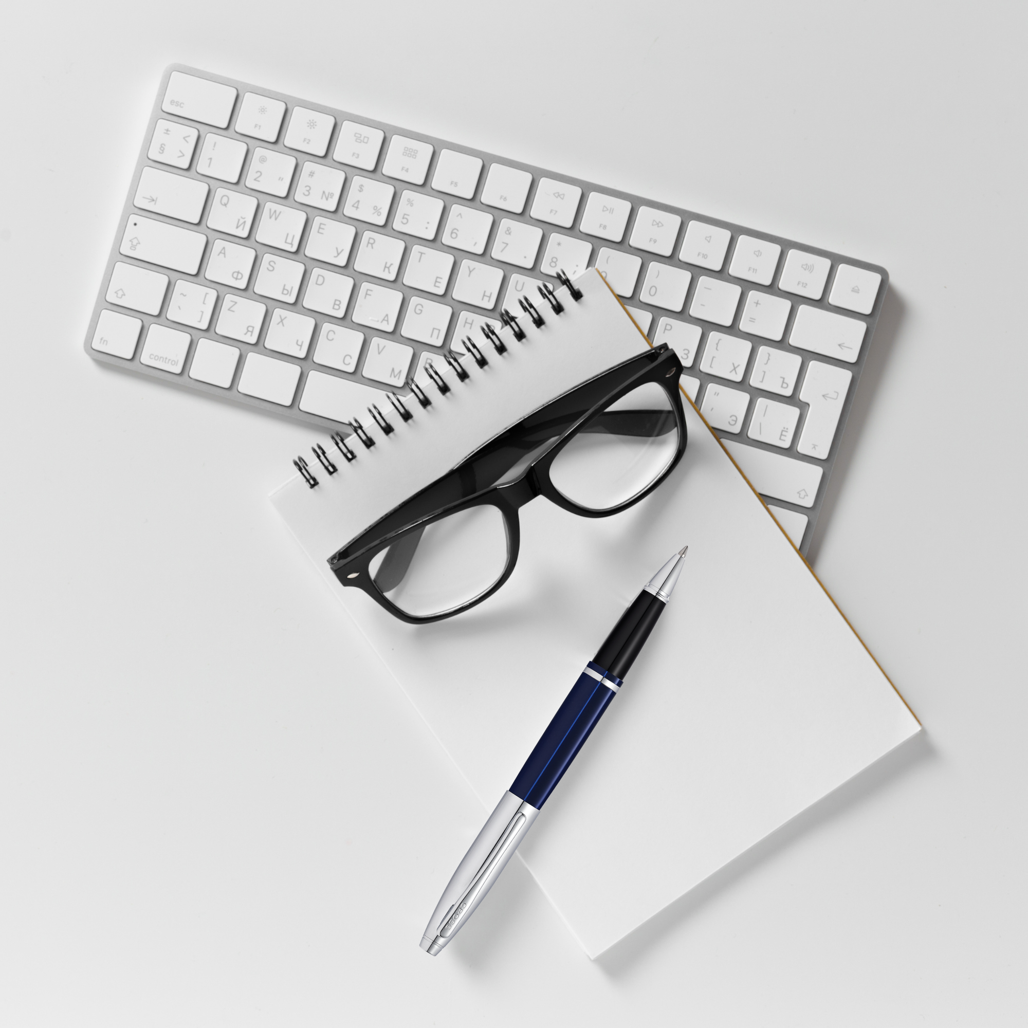 Calais Rollerball Pen | Chrome & Blue Lacquer
