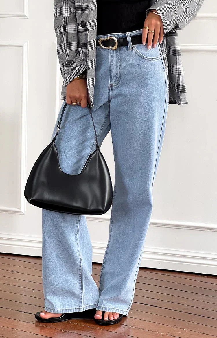 Calliope Mid Rise Slouchy Jeans | Light Wash