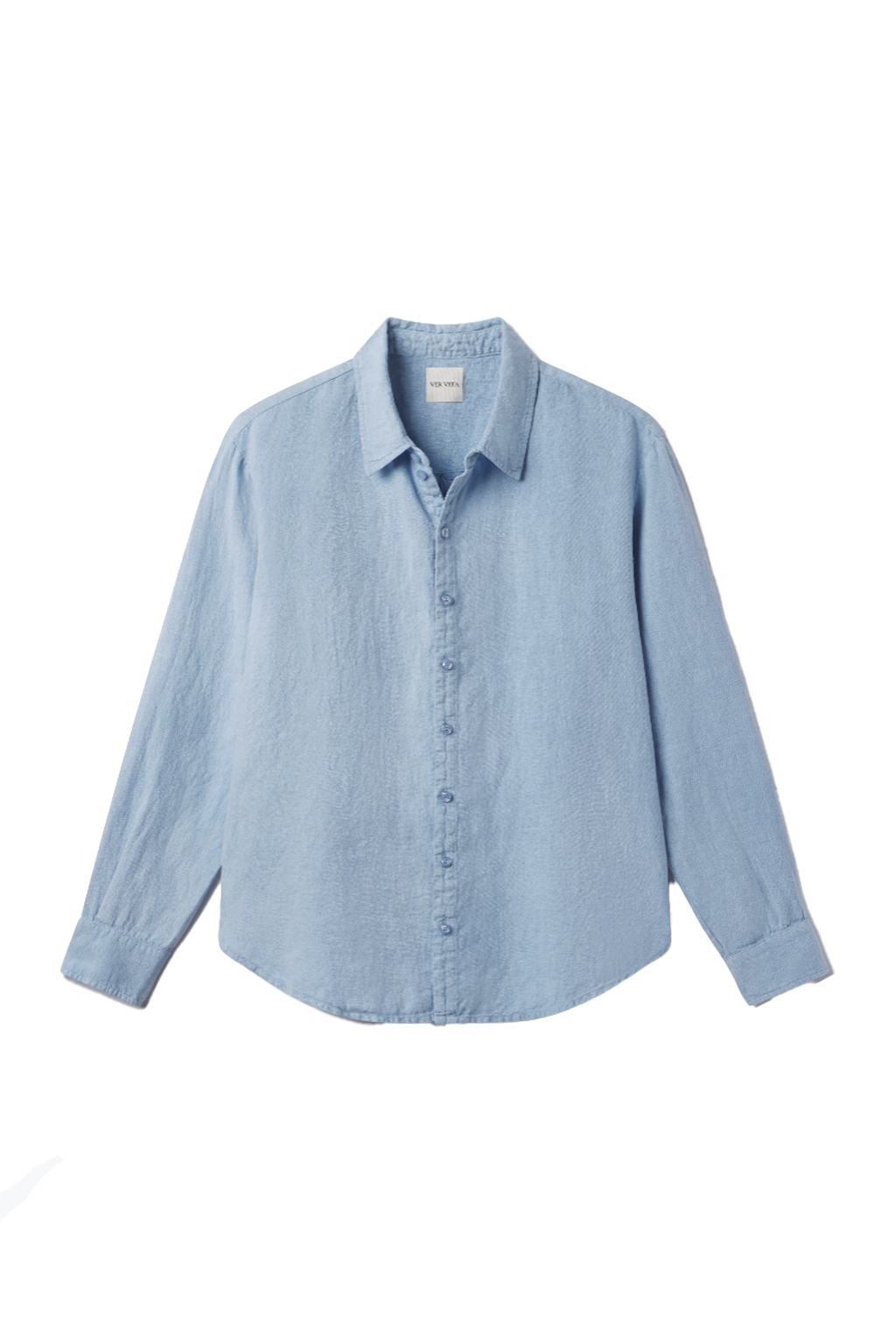 Cecile Oversized Linen Shirt | Baby Blue