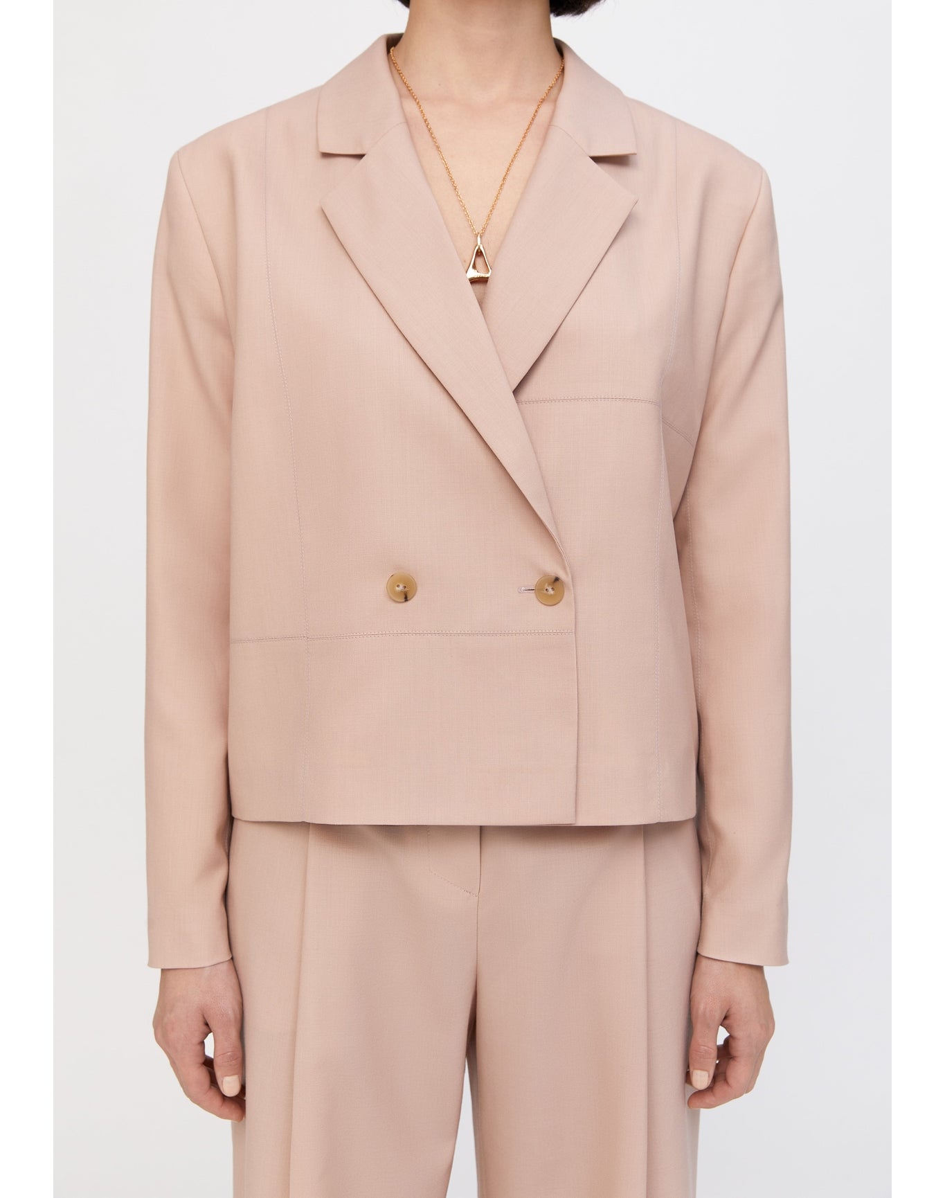 Ceecee | Cropped Blazer | Pale Rose