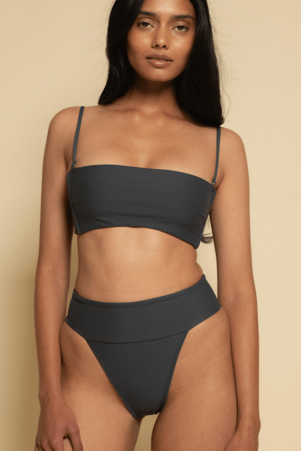 Summer Variation Bikini Top | Charcoal