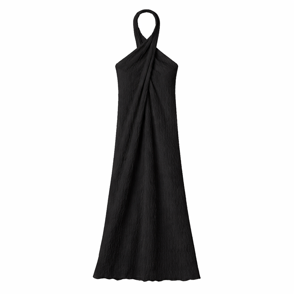 Stella Dress | Black Crepe