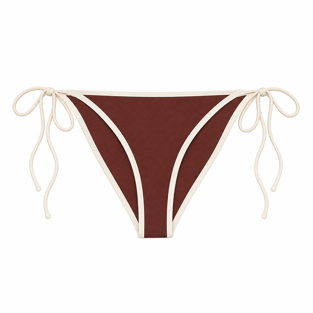 Ties Bottom | Mocha w/ Ivory Contrast