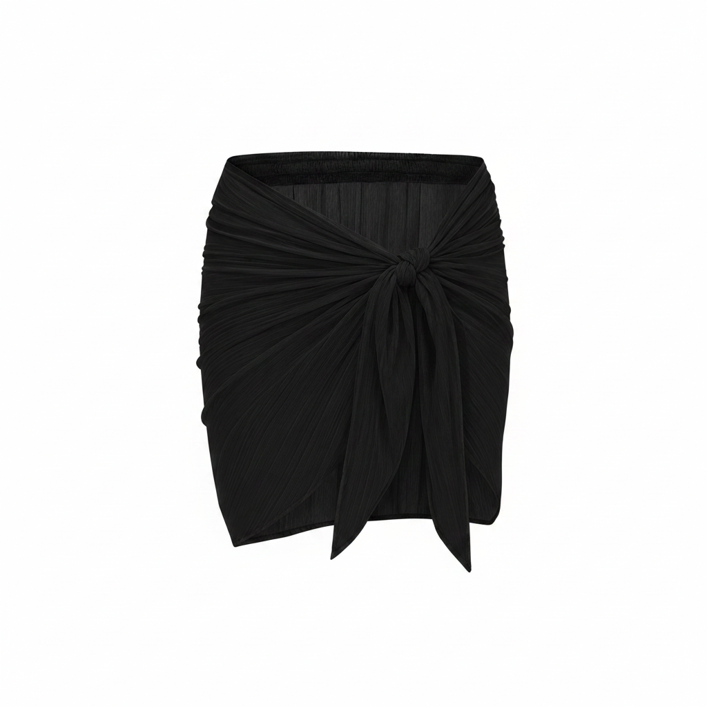 Nyla Pareo Skirt | Black Ripple