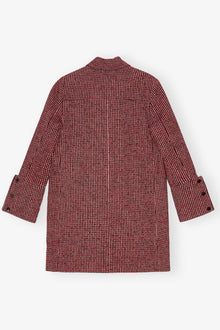 Check Midi Jacket | Racing Red