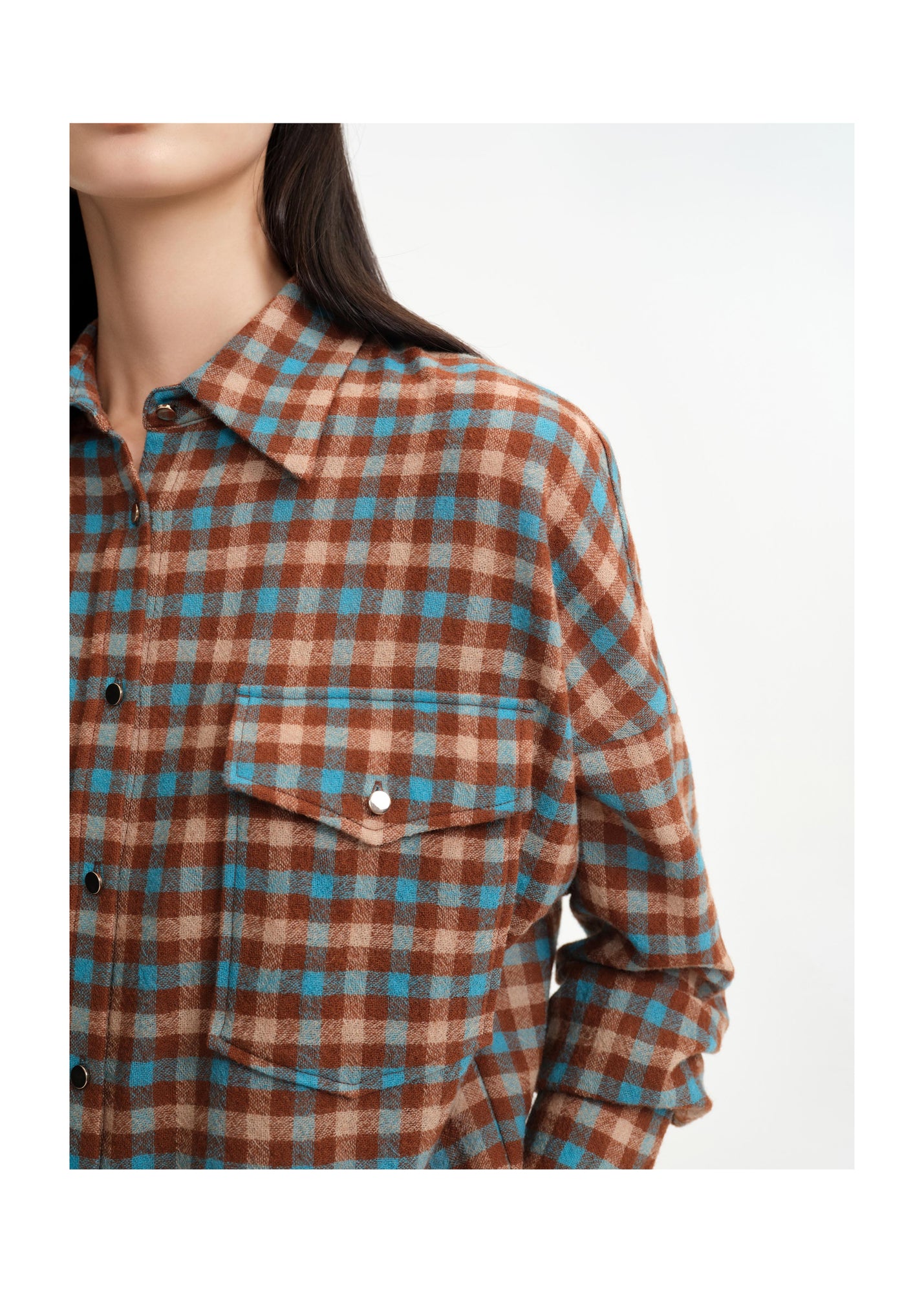 Checked Shirt | Turquoise/Brown