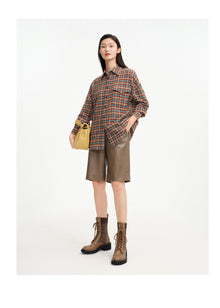 Checked Shirt | Turquoise/Brown