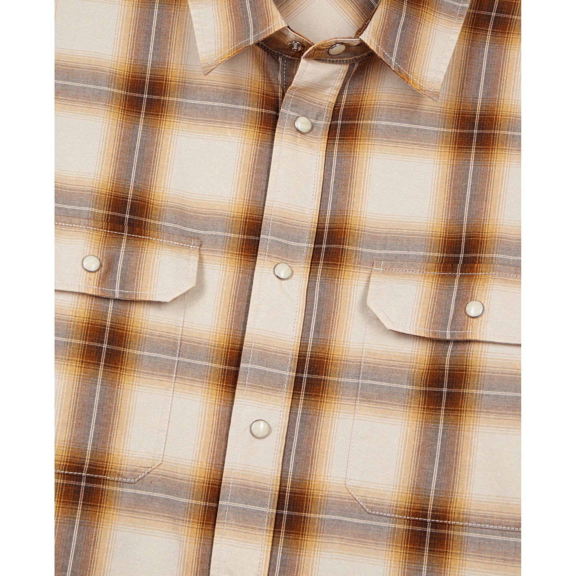 Checked Shirt | Men | Brown x Beige