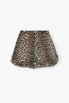 Chiffon Ruffle Shorts | Leopard
