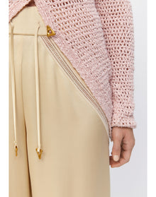 Cielo | Drawstring Satin Pants | Champagne