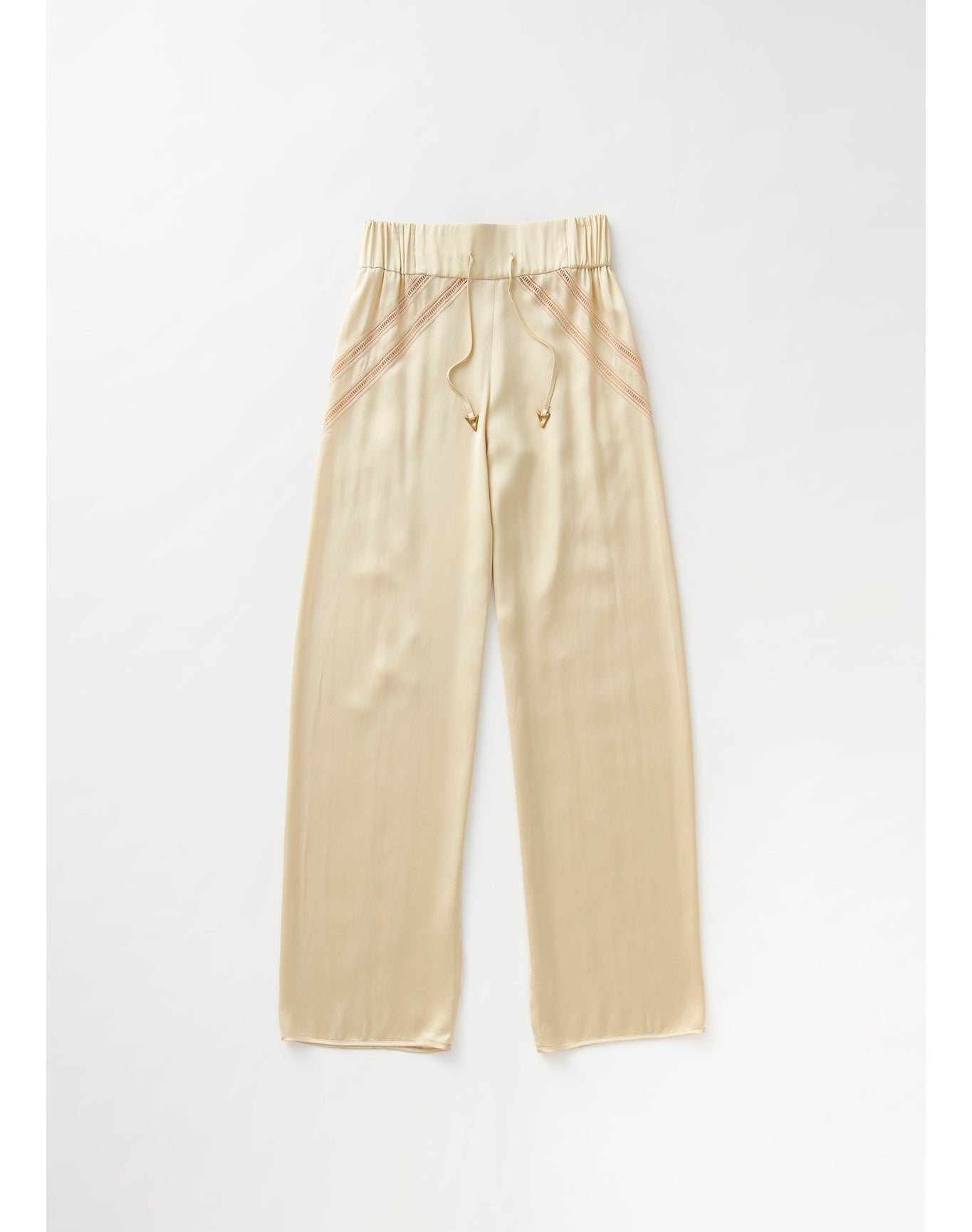 Cielo | Drawstring Satin Pants | Champagne