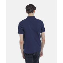 Classic Polo With Officer Collar | Men | Navy x Grey