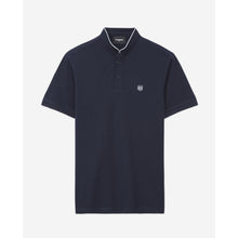 Classic Polo With Officer Collar | Men | Navy x Grey