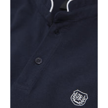 Classic Polo With Officer Collar | Men | Navy x Grey