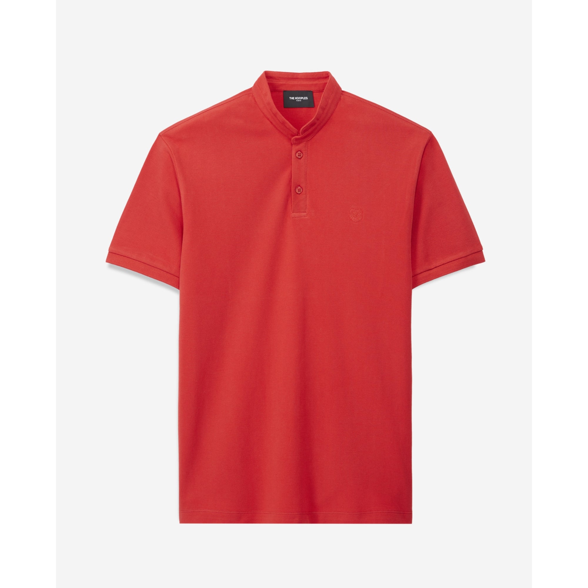 Classic Polo With Officer Collar | Men | Red