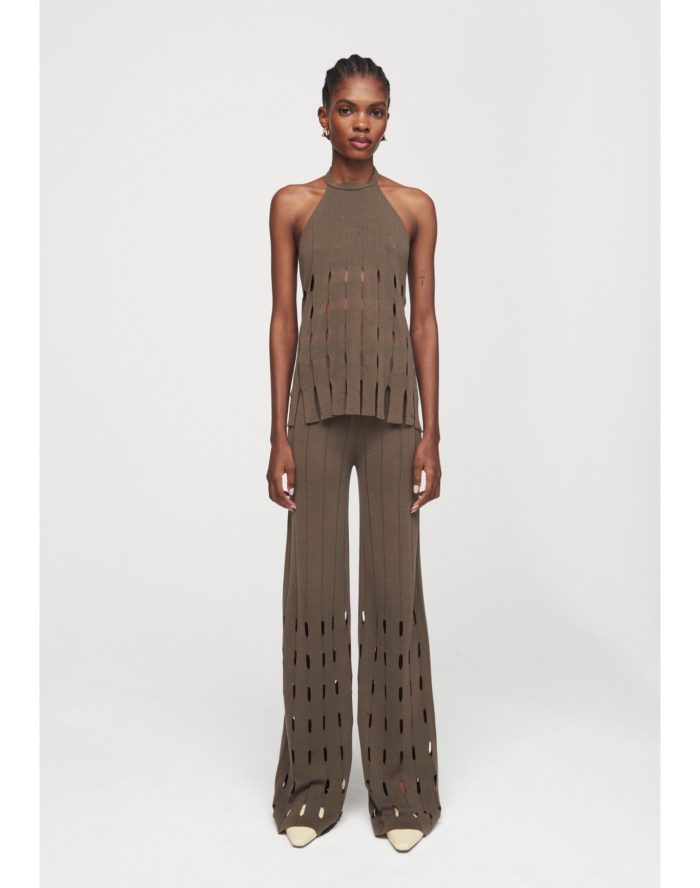 Clover | Backless Fringe Top | Bronze