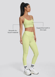Seamless Crossback Bra | Cool Matcha