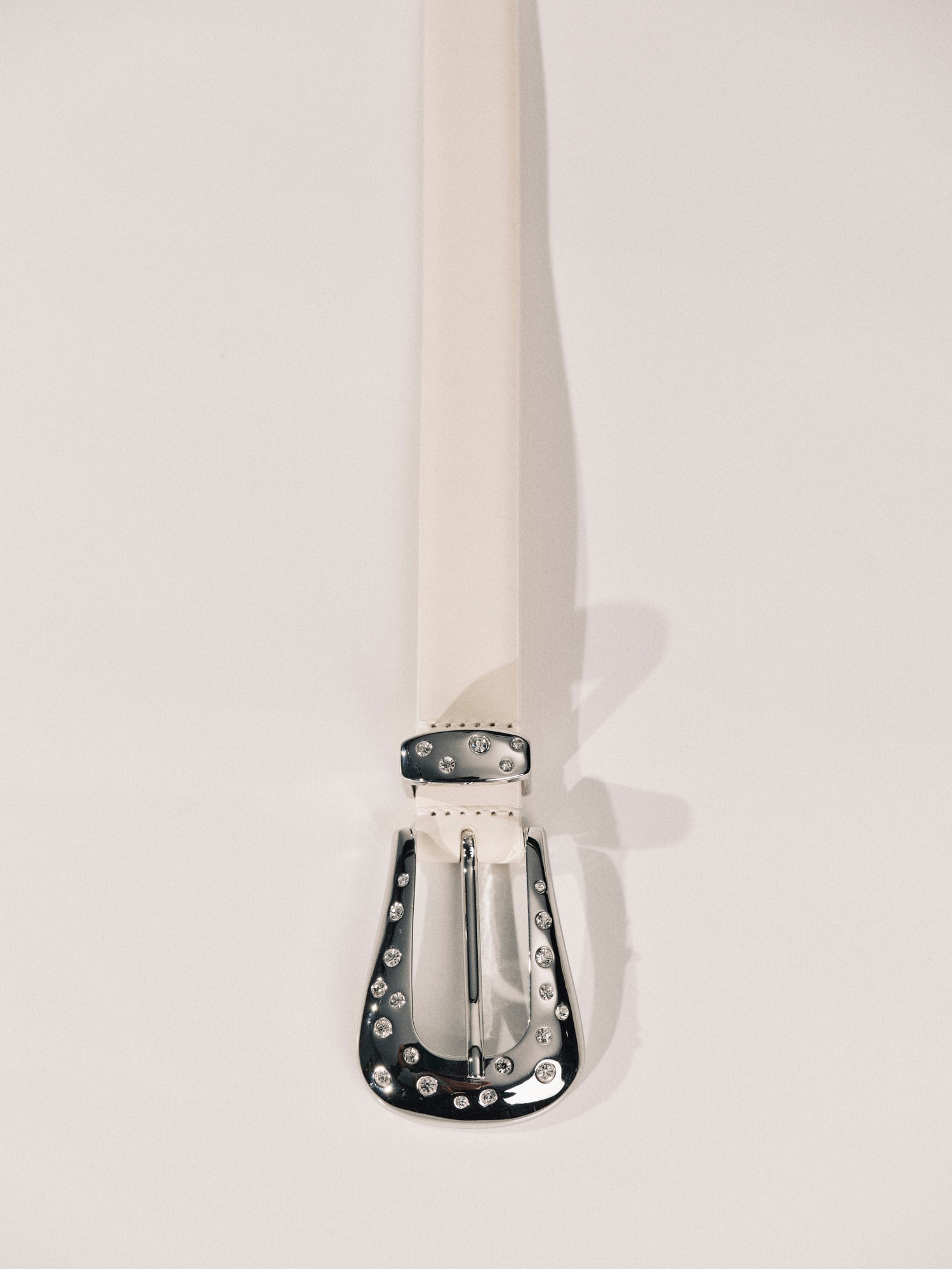 Colette Crystal Belt | Ivory & Silver