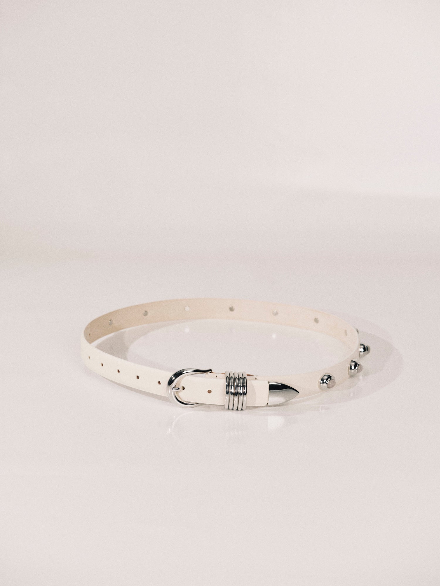 Hollyhock Stone Belt | Ivory & Silver