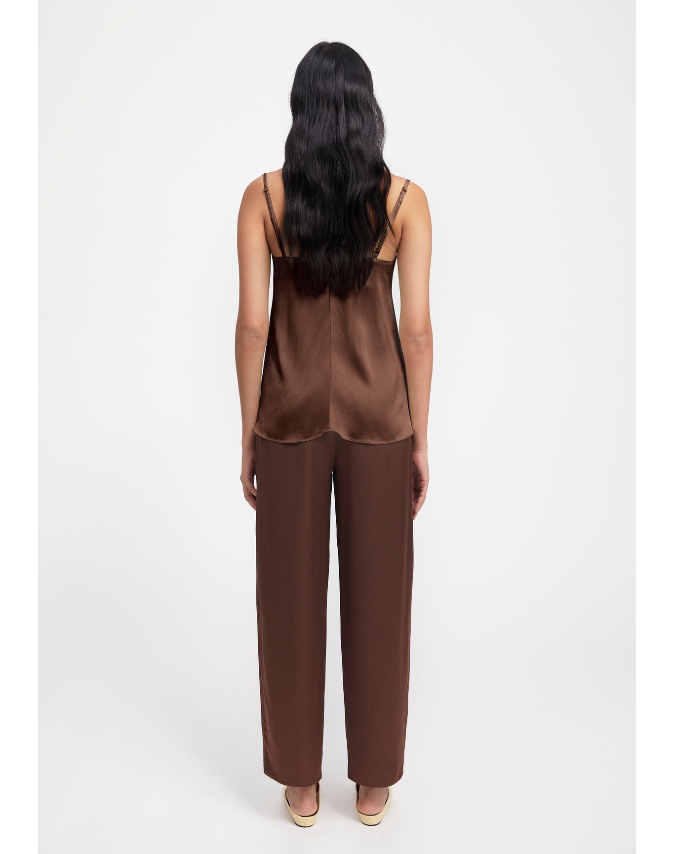 Cornel | Satin Cami Top | Chocolate