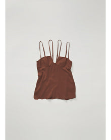 Cornel | Satin Cami Top | Chocolate