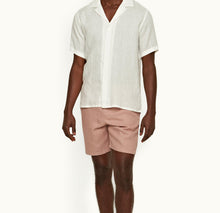 Cornell Linen Tailored Fit Washed Linen Drawcord Shorts | Caramel Pink