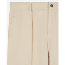 Cotton And Linen Trousers With Pleats | Men | Beige