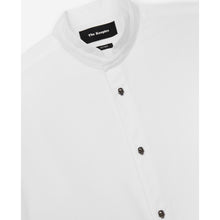 Cotton Faille Shirt With Officer Collar | Men | White