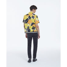 Cotton Shirt With Hibiscus Print | Men | Yellow Black