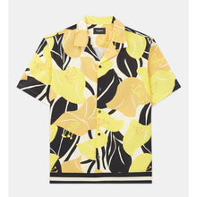 Cotton Shirt With Hibiscus Print | Men | Yellow Black