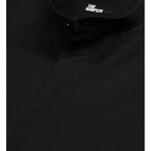 Cotton Shirt With Officer Collar | Men | Black