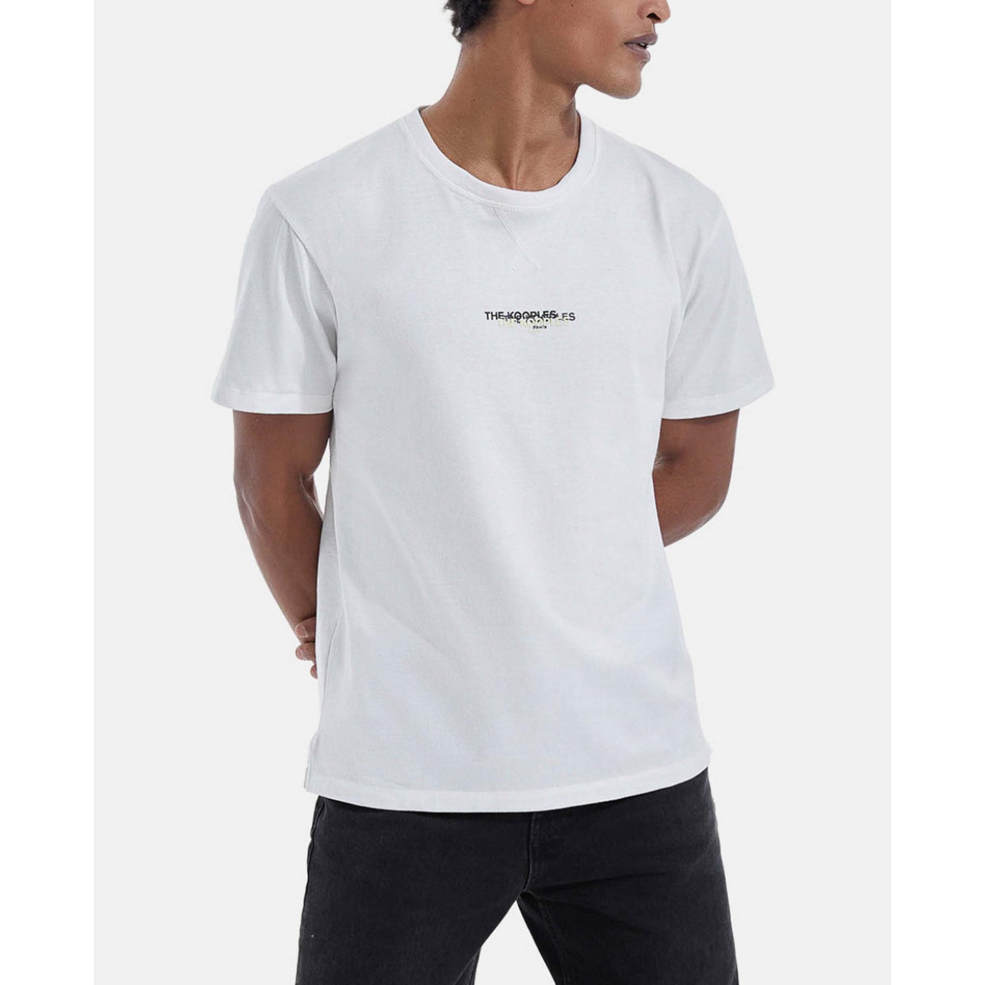 Cotton T-Shirt With Triple Logo | Men | White