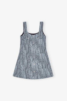Cotton Tweed Mini Dress | Celestial Blue