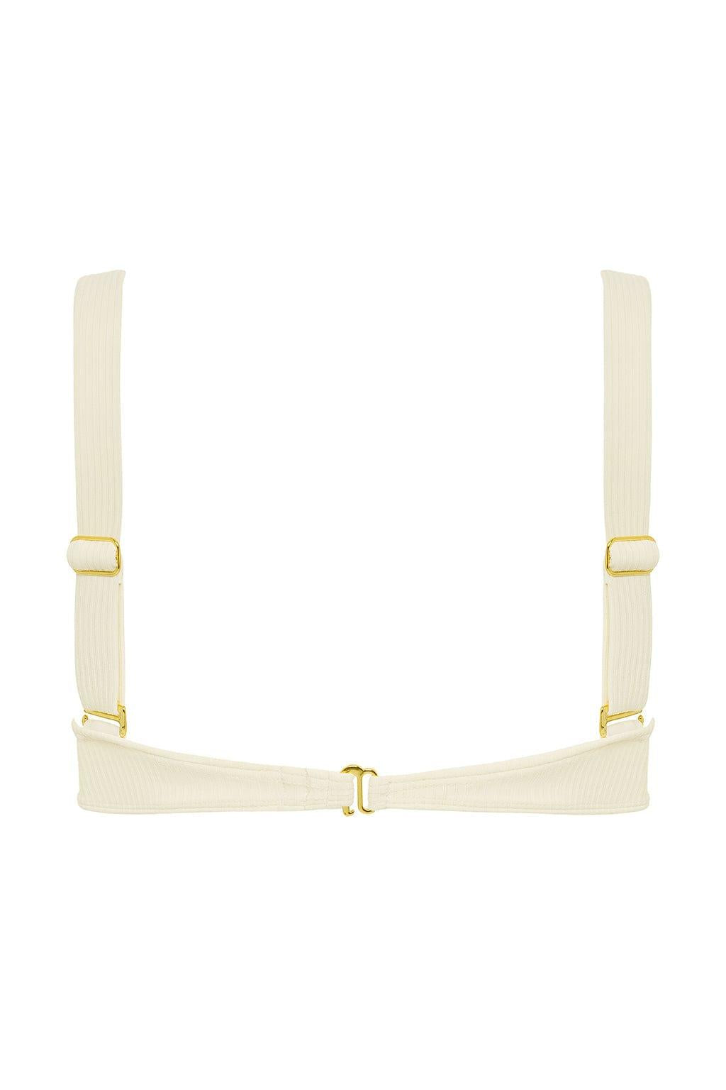 Bustier Bikini Top | Cream Rib