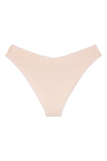 Lulu Zig Zag Stitch Bikini Bottom | Crema Scrunch
