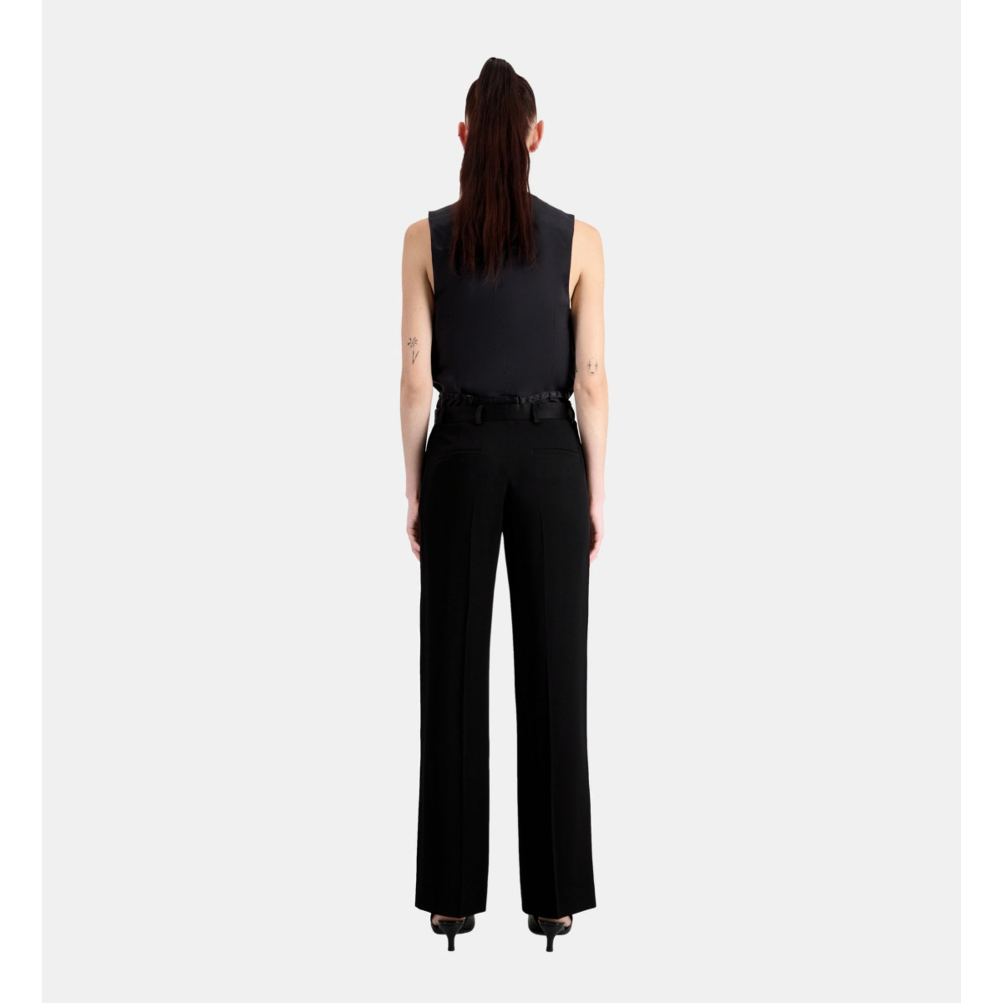 Crepe Suit Trousers | Women | Black