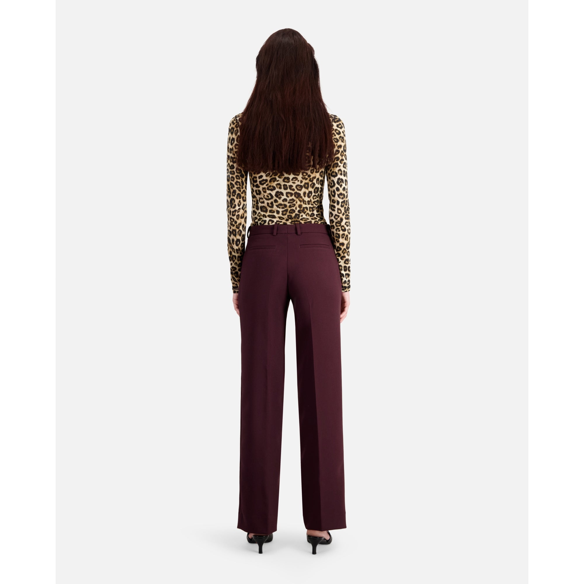 Crepe Suit Trousers | Women | Burgundy