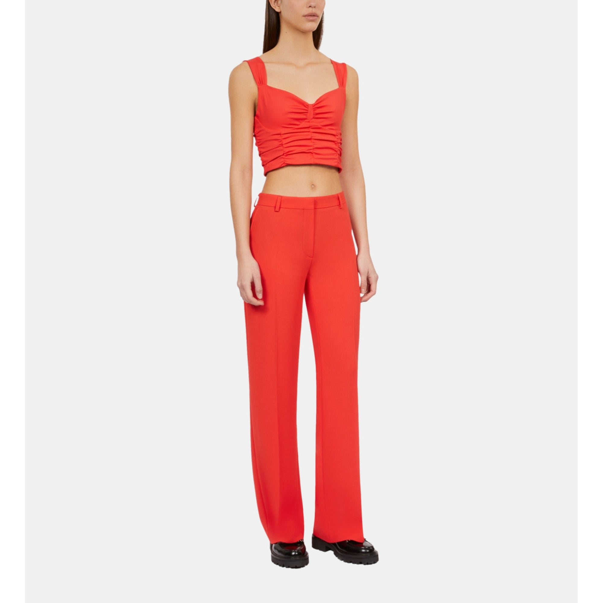 Crepe Suit Trousers | Women | Red